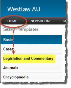 home page legislation and commentary step 1