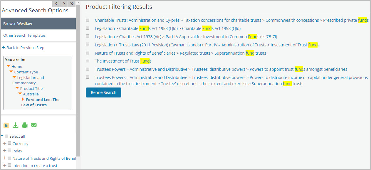 Filtering Results after Filtering TOC
